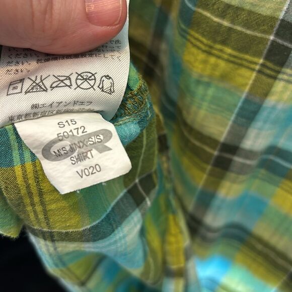 Outdoor research men’s medium jinx shirt plaid button up lightweight gorpcore - Picture 6 of 6